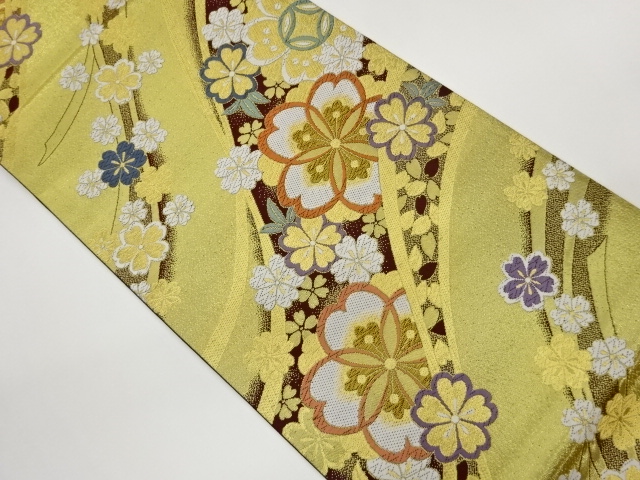 JAPANESE FUKURO OBI / WOVEN SAKURA